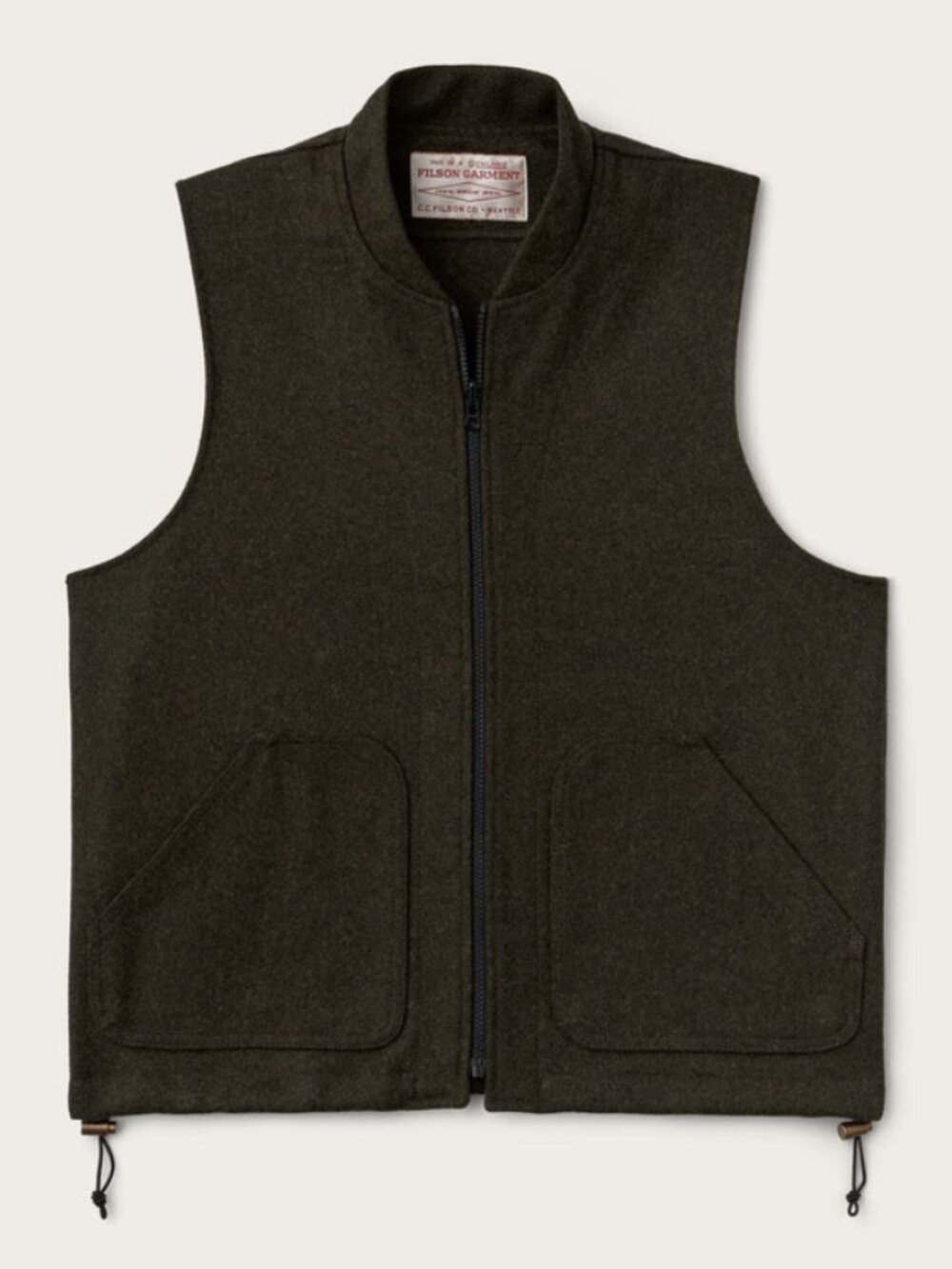 Filson Mackinaw Wool Vest Liner Charcoal Size Large Made in USA